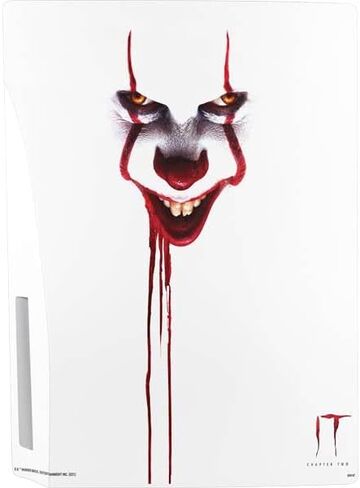 ملصق Skinit المخصص للألعاب متوافق مع حزمة PS5 - تصميم Warner Bros IT Volume 2 Pennywise Bloody المرخص رسميًا in Saudi Arabia