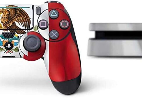 Skinit Decal Gaming Skin Compatible with PS4 Slim Bundle - Mexico Flag Design in Saudi Arabia