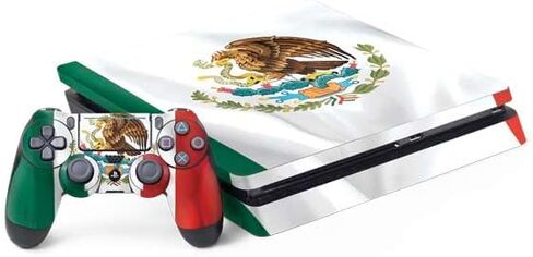 Skinit Decal Gaming Skin Compatible with PS4 Slim Bundle - Mexico Flag Design in Saudi Arabia