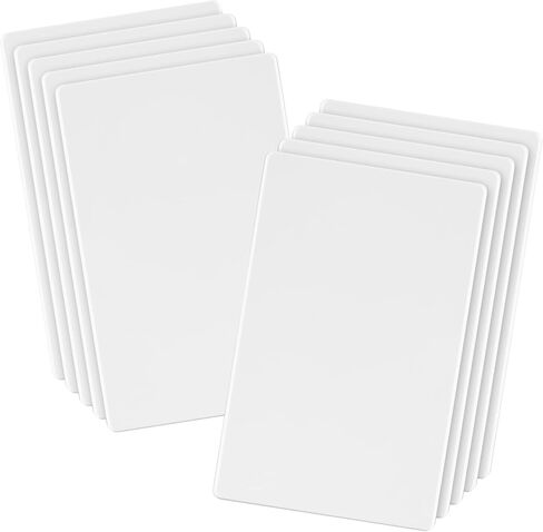 LIDER Blank Wall Plate, Temperature and Impact Resistant, UL Listed, Polycarbonate Thermoplastic, Screwless Design, Matte Finish, Modern Upgrade, Midsize, 1-Gang, 4.88" x 3.11", White, 10 Pack in Saudi Arabia
