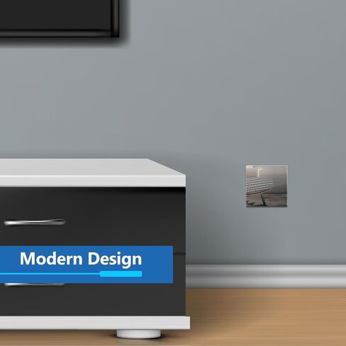 LIDER Blank Wall Plate, Temperature and Impact Resistant, UL Listed, Polycarbonate Thermoplastic, Screwless Design, Matte Finish, Modern Upgrade, Midsize, 1-Gang, 4.88" x 3.11", White, 10 Pack in Saudi Arabia