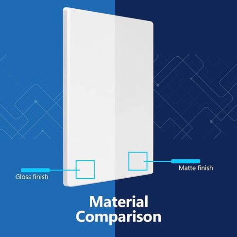 LIDER Blank Wall Plate, Temperature and Impact Resistant, UL Listed, Polycarbonate Thermoplastic, Screwless Design, Matte Finish, Modern Upgrade, Midsize, 1-Gang, 4.88" x 3.11", White, 10 Pack in Saudi Arabia