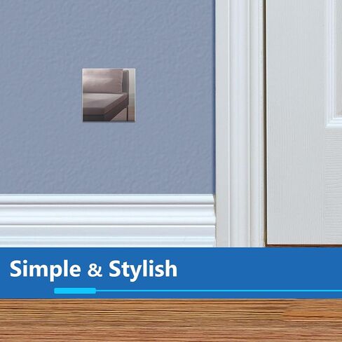 LIDER Blank Wall Plate, Temperature and Impact Resistant, UL Listed, Polycarbonate Thermoplastic, Screwless Design, Matte Finish, Modern Upgrade, Midsize, 1-Gang, 4.88" x 3.11", White, 10 Pack in Saudi Arabia