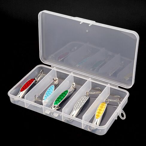 5pcs Fishing Lures Fishing Spoon, Spinning Spoon Hard Metal Spinner Baits Spinnerbait for Trout Bass Lures in Saudi Arabia