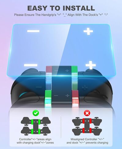 قاعدة شحن Switch 2 Joycon متوافقة مع وحدة تحكم Playstation 3 مع كابل شحن USB C، مفتاح مغناطيسي 4 في 1، ملحقات شاحن 2 مع مؤشر LED in Kuwait