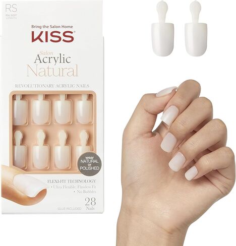 Kiss Salon Acrylic Nude Nails, KAN03, 28 Count in Kuwait