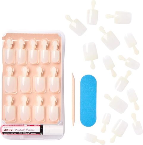Kiss Salon Acrylic Nude Nails, KAN03, 28 Count in Kuwait