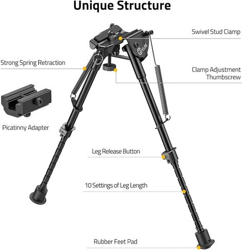 CVLIFE Rifle Bipod, 9-13 Inches, for Hunting & Shooting in Saudi Arabia