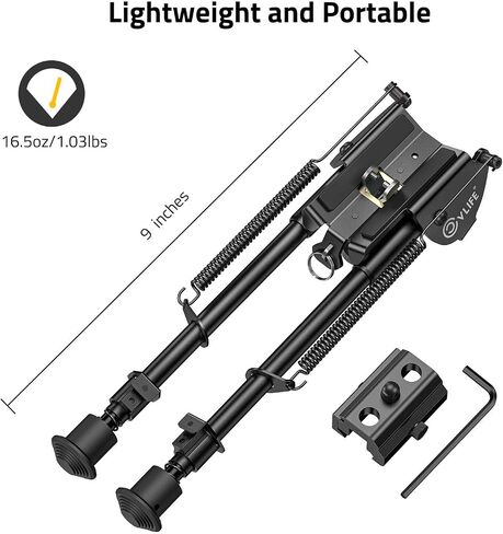 CVLIFE Rifle Bipod, 9-13 Inches, for Hunting & Shooting in Saudi Arabia