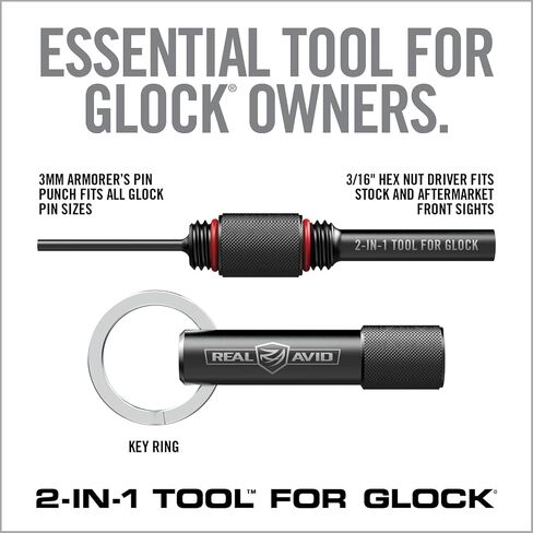 ملحقات Real Avid Glock - اختر بين أداة 2 في 1، أو أداة 4 في 1 أو حزمة Pro لـ Glock (تتميز بساط المسدس، ومجموعة تنظيف الأدوات 2 في 1 وأداة Mag) in Saudi Arabia
