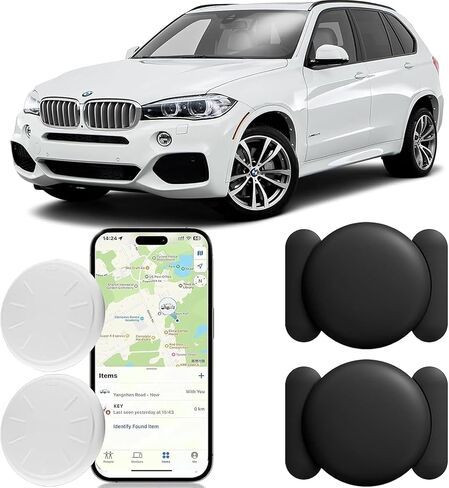 Tracker Device for Vehicles,1PCS Mini Hidden Car Tracker with Magnetic Case,No Monthly Fee Real Time GPS Car Tracker Works with Apple Find My (iOS Only),for Car/Person/Pet/Items (1PCS) in Kuwait