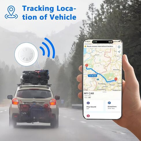 Tracker Device for Vehicles,1PCS Mini Hidden Car Tracker with Magnetic Case,No Monthly Fee Real Time GPS Car Tracker Works with Apple Find My (iOS Only),for Car/Person/Pet/Items (1PCS) in Kuwait