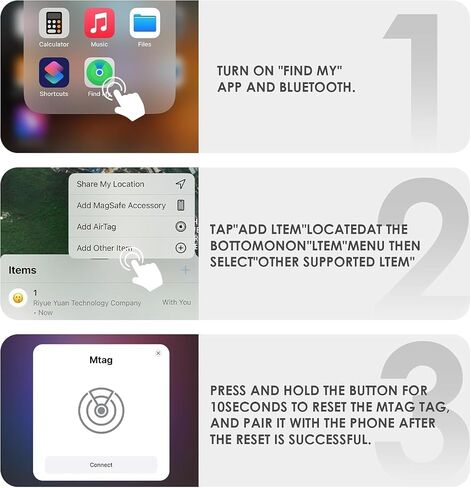 Tracker Device for Vehicles,1PCS Mini Hidden Car Tracker with Magnetic Case,No Monthly Fee Real Time GPS Car Tracker Works with Apple Find My (iOS Only),for Car/Person/Pet/Items (1PCS) in Kuwait