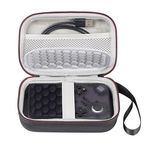 Growalleter Hard Case for RG40XX V Retro Handheld Game Console, RG40XXV Case Internal Mesh Pocket for Storing Game Cards, Data Cables (Black&Gray) in Kuwait