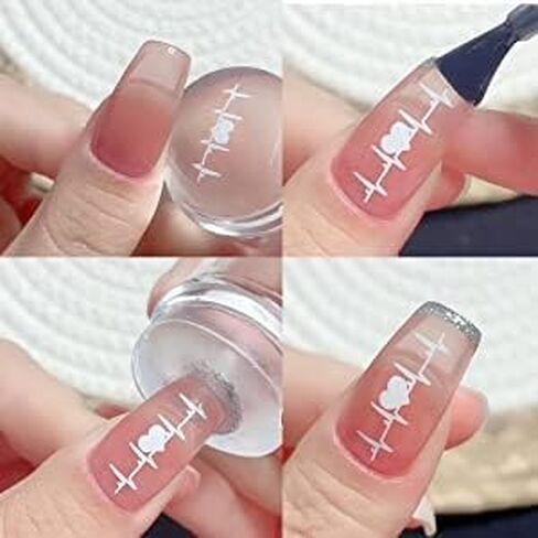 Biutee Nail Stamping Plates 5PCS Nail Stamping Polish Gel 8PCS Nail Stamper Set 1 Double Head Stampers with Scrapers Nail Art Stamping Kit Leaves Flowers Animal Template Image Plate in Saudi Arabia