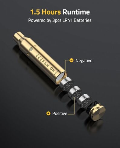 CVLIFE 5.56 223 Laser Bore Sight/350 LGND(9x43mm)/450 Bush Laser Bore Sight with ON/Off Switch and 2 Sets of Batteries, Red Laser Bore Sighter for Zeroing in Saudi Arabia