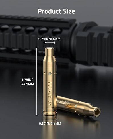 CVLIFE 5.56 223 Laser Bore Sight/350 LGND(9x43mm)/450 Bush Laser Bore Sight with ON/Off Switch and 2 Sets of Batteries, Red Laser Bore Sighter for Zeroing in Saudi Arabia