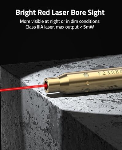 CVLIFE 5.56 223 Laser Bore Sight/350 LGND(9x43mm)/450 Bush Laser Bore Sight with ON/Off Switch and 2 Sets of Batteries, Red Laser Bore Sighter for Zeroing in Saudi Arabia