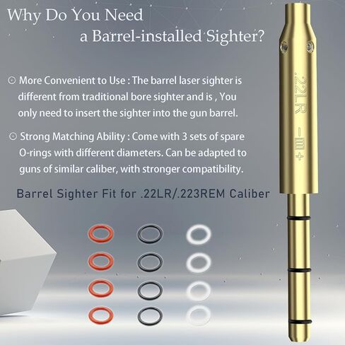 جهاز Boresighter بالليزر الأحمر لـ .22LR/9mm/.38spl/.308/.45ACP Cal، رؤية تجويف الليزر للأسطوانة النهائية، رؤية برميل الليزر أكثر سهولة في الملاءمة ودقة للمسدسات وبنادق الهواء للصيد in Kuwait