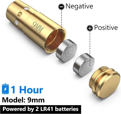 MidTen فتحة تصويب ليزر لـ .223REM/ 9 مللي متر/ .40 S&W/ 45ACP/ 243/308WIN جهاز رؤية ليزر أحمر مع 12 بطارية مجموعة رؤية in Kuwait