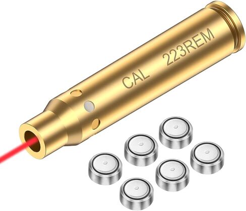 Tipfun Bore Sight Cal 223 5.56mm /300 Win Mag/22LR /9mm/6.5 Grendel /.338 Lapua/30-30 Red Dot Boresighter with Batteries in Saudi Arabia