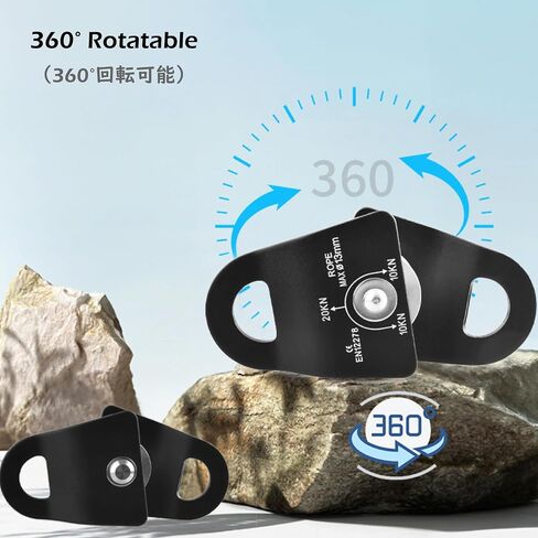 TRIWONDER 20kN Micro Climbing Pulley, Bearing Mobile Sheave Aluminum Fixed Eye Rock Rope Pulley for Rigging Lifting Hitch Tending in Saudi Arabia