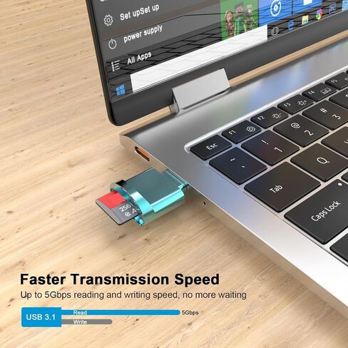 قارئ بطاقات Micro SD متوافق مع iPhone 16/16 Plus/16 Pro/16 Pro Max/15/15 Plus/15 Pro/15 Pro Max، محول بطاقة Micro SD من USB صغير من النوع C إلى Micro SD/TF، ​​التوصيل والتشغيل، أزرق in Saudi Arabia