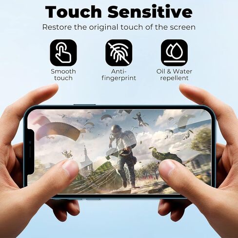 قطعتان من واقي شاشة الخصوصية لهاتف iPhone 12/12 Pro مقاس 6.1 بوصة، واقي شاشة مضاد للتجسس من الزجاج المقسى مقاوم للكسر/مضاد للخدش/حساس باللمس/بدون فقاعات هواء/سهل التركيب in Kuwait