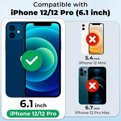 قطعتان من واقي شاشة الخصوصية لهاتف iPhone 12/12 Pro مقاس 6.1 بوصة، واقي شاشة مضاد للتجسس من الزجاج المقسى مقاوم للكسر/مضاد للخدش/حساس باللمس/بدون فقاعات هواء/سهل التركيب in Kuwait