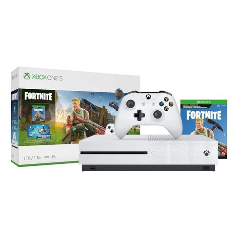 وحدة تحكم Xbox One S سعة 1 تيرابايت - حزمة Fortnite (توقف إنتاجها) (تم تجديدها) in Kuwait