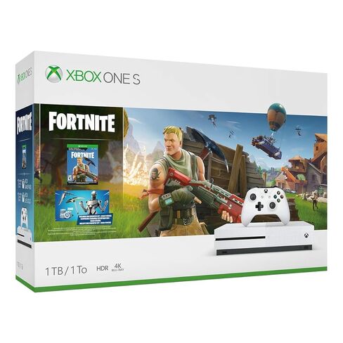 وحدة تحكم Xbox One S سعة 1 تيرابايت - حزمة Fortnite (توقف إنتاجها) (تم تجديدها) in Kuwait