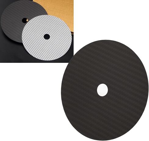 EVGATSAUTO HiFi CD Tuning Mat، مثبت قرص من ألياف الكربون 0.2 مم، مثبت DVD مع امتصاص الاهتزاز لتحسين وضوح الصوت والتشويه المنخفض (فضي) in Saudi Arabia