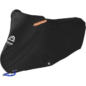 Motorcycle Cover Waterproof Outdoor 104 inches Length All Season Universal Protection, Coverado Scooter Covers with Inner Flame Retardant Fabric and Seam PU Tapes, Fit for Harley Davidsion Yamaha etc