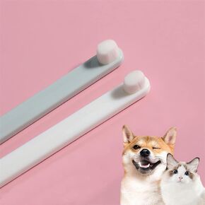 فرشاة أسنان LINGXIYA للكلاب الأليفة، فرش أسنان ناعمة للغاية للكلاب والقطط، فرش تنظيف الأسنان للكلاب الصغيرة والكلاب والقطط، أسنان صحة الأسنان، طقم مكون من قطعتين (أبيض/أخضر) in Kuwait