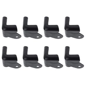 TEHAUX 8pcs Angle Corner Protector Black Iron Cabinet Speaker Corners Protector for Cabinet Guitar Amplifier Speaker Rounded Metal Guards
