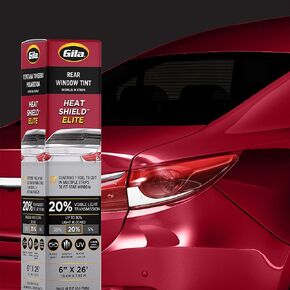 Gila® Heat Shield Elite™ 20% Rear Window Ceramic Automotive Window Tint DIY Advanced Heat Control Glare Control (6in x 26ft Strips)