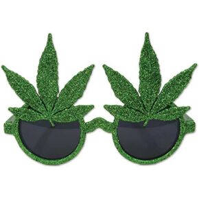 Glittered Weed Glasses