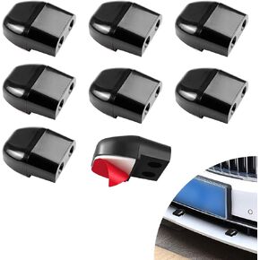 Pack-4 Car Dual Hole Safety Auxiliary Accessory with Adhesive, Waterproof Shockproof Vehicle Warn Repeller, Universal 1.96In x 0.78In x 1.57In Automotive Whistle Replacement (Black)