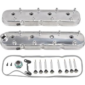 Cast Aluminum Engines Valve Cover with Coil Mounts Compatible with GM LS LS1 LS2 LS3 LS6 5.3 6.0 - Black
