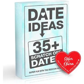 35 Date Ideas Card Games for Couples Date Night - Unique Date Deck Scratch Off Cards, Gifts for Boyfriend, Girlfriend, Newlywed, Wife, Husband - Special Couples Gift for Valentine's Day, Birthdays