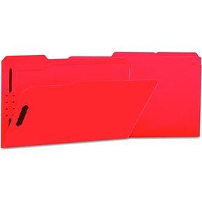 مجلدات علامات تبويب علوية مقواة فاخرة من Universal 13521، 2 مشبك، 1/3 علامة تبويب، حرف، أزرق (صندوق من 50)