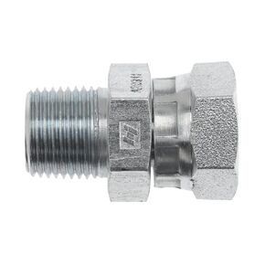 Brennan Industries 1404-06-06-R.031 Steel Straight Adapter, Restricted, 3/8"-18 Male NPTF x 3/8"-18 Female NPSM Thread