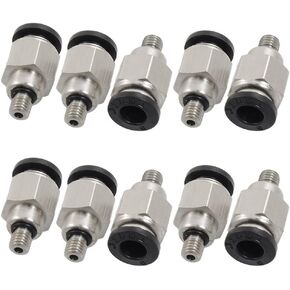 10 Pcs 5mm Male Thread 4mm Push In Joint Pneumatic Connector Quick Fittings