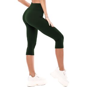 CADITEX High Waisted Capri Leggings for Women,Buttery Soft Workout Gym Pattern Yoga Pants