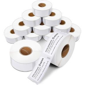Aegis - Compatible Multipurpose Labels Replacement for DYMO 30336 (1" X 2-1/8") Address & Barcode - Use with Labelwriter 450, 450 Turbo, 4XL Desktop Printers (12 Rolls)