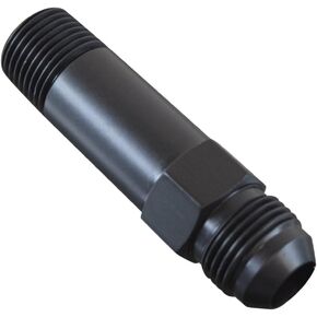 ICT Billet Straight -10AN Flare Male to 1/2" NPT Taper Pipe Turbo Drain Adapter Fitting Black Anodized Designed and Manufactured in the USA F10AN500NPXL