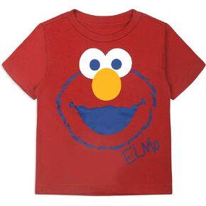 Sesame Street Elmo or Cookie Monster Boys’ T-Shirt for Infant and Toddler – Blue/Red