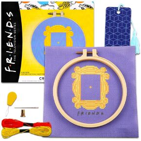 SCREEN LEGENDS Friends Cross Stitch Kit Friends TV Show Merchandise - Bundle with Friends Christmas Favors and Bokmark | Friends TV Show Gifts