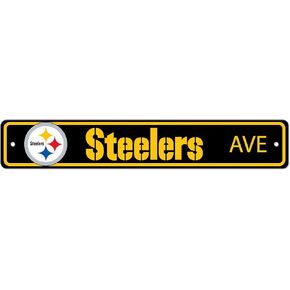 FANMATS NFL - Pittsburgh Steelers Team Color Street Sign Décor 4in. X 24in. Lightweight