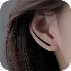 LOVPEPY 925 Sterling Silver Climbers Earrings for Women, Ear Cuffs Crawler Earrings to Daughter&Teen,Dainty Ear Crawler Earrings Minimalist Mother's Day Graduation Ceremony Birthday Jewelry Gifts